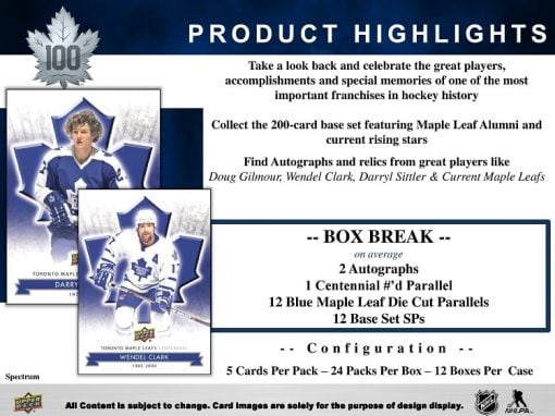 17-18 Upper Deck Centennial Hockey Product Image Page 2