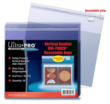 Ultra Pro Vertical Booklet One-Touch Resealable Team Bags