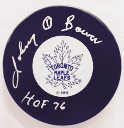 Johnny Bower Toronto Maple Leafs Autographed Puck