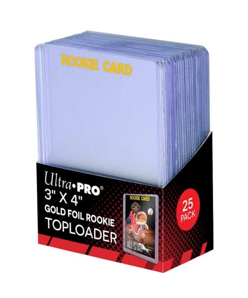 Ultra Pro Gold Foil Rookie Toploader - Pack of 25