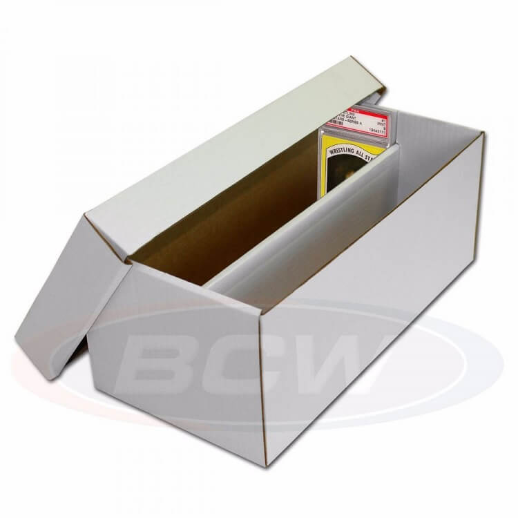 Graded Trading Card White CardBoard Storage Shoe Box
