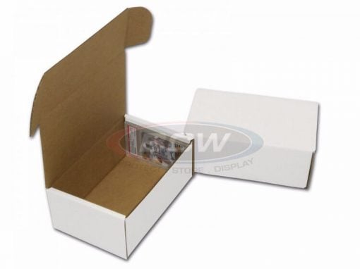 Graded Trading Card White Cardboard Storage Box