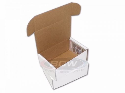 Graded Trading Card White CardBoard Storage Box