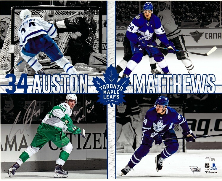 Auston Matthews Toronto Maple Leafs Fanatics Authentic Autographed 8 x 10  White Jersey Skating Horizontal Photograph