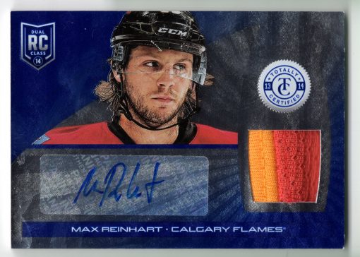 13-14 Panini Totally Certified Platinum Blue Prime Jersey/Auto Rookie Max Reinhart 1/25 #164