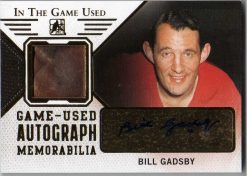 14-15 ITG Used Glove/Autograph Bill Gadsby 35/45 GUA-BG1