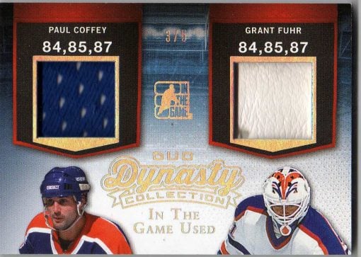 14-15 ITG Used Duo Dynasty Dual Jersey Paul Coffey/Grant Fuhr 3/5 DCD-10