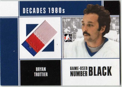 10-11 ITG Decades 1980's Game Used Number Black Bryan Trottier M-14