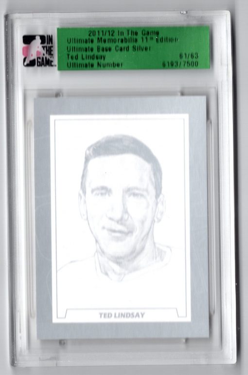 11-12 In The Game Ultimate 11th Edition Ultimate Base Card Silver Ted Lindsay 61/63