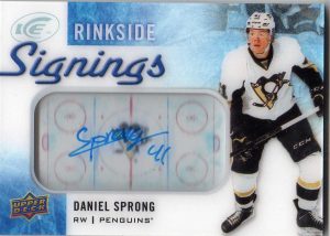 15-16 Upper Deck Ice Rinkside Signings Daniel Sprong RS-DS