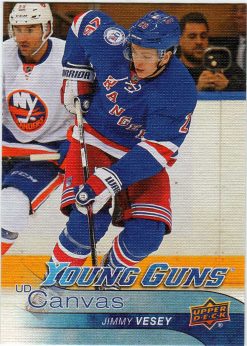 16-17 Upper Deck Series 1 Young Guns Canvas Jimmy Vesey C105