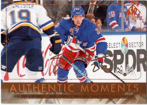 16-17 Upper Deck SP Authentic Moments Autograph Jimmy Vesey #112
