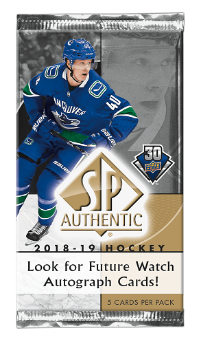 2018-19 Upper Deck SP Authentic Hockey Hobby Pack