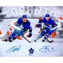 John Tavares & Auston Matthews Toronto Maple Leafs Autographed 16" x 20" Stylized Photograph - Limited Edition of 125