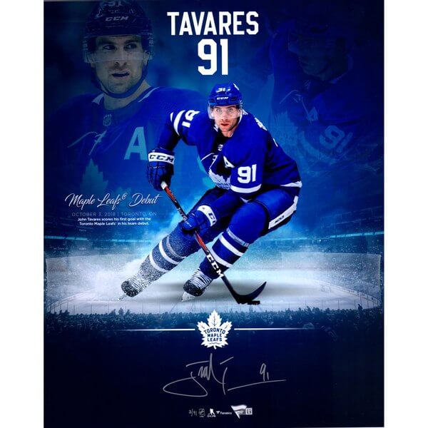 John Tavares Signed 8x10 Unframed Maple Leafs Celebration