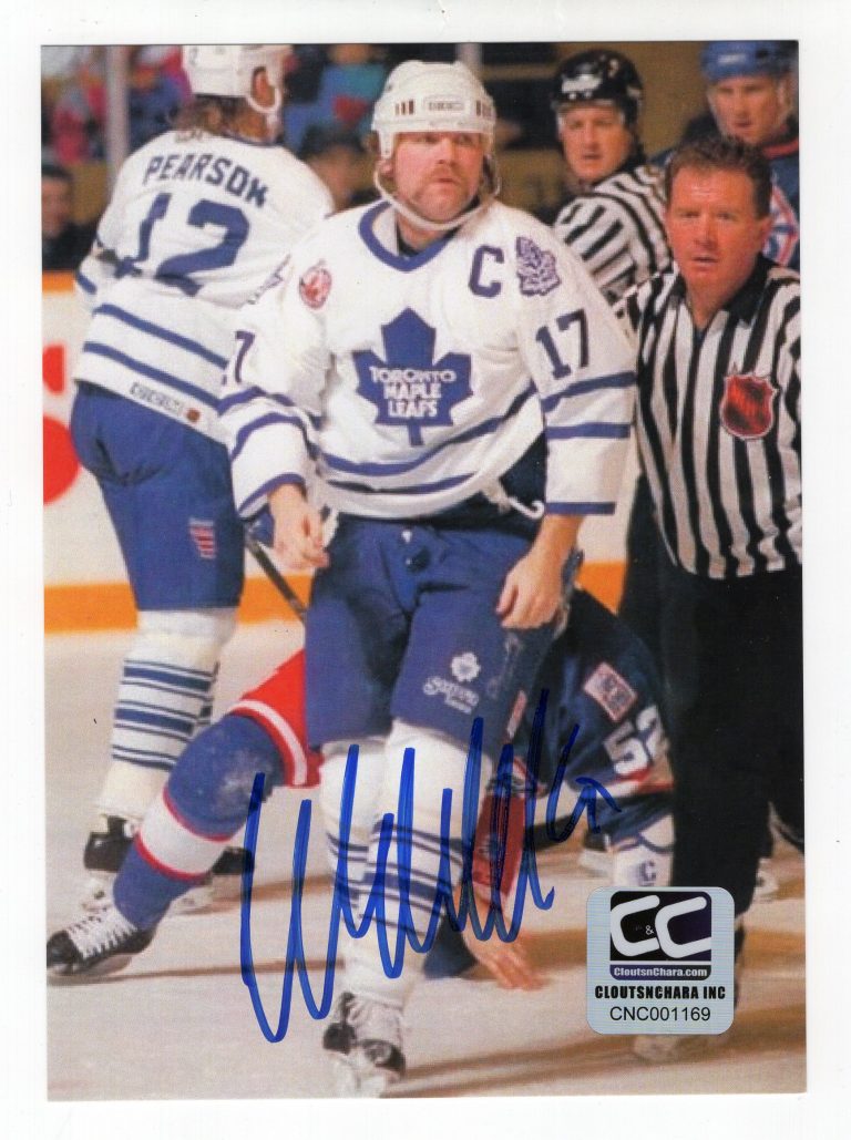 Wendel Clark Autographed 5125 X 7125 Toronto Maple Leafs Photo