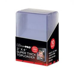 Ultra Pro 3"x 4" 200pt Super Thick Toploaders - Pack of 10