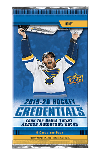 2019-20 Upper Deck Credentials Hockey Hobby Pack
