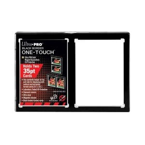 Ultra Pro 35pt 2-Card Black Border One Touch Magnetic Closure