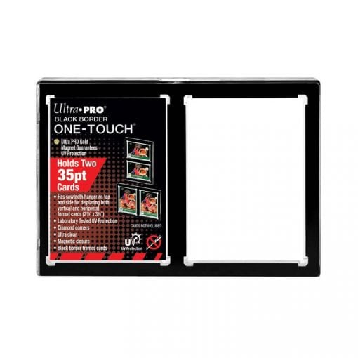 Ultra Pro 35pt 2-Card Black Border One Touch Magnetic Closure