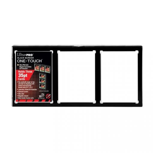 Ultra Pro 35pt 3-Card Black Border One Touch Magnetic Closure