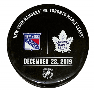Rangers vs Leafs Puck - December 28, 2019
