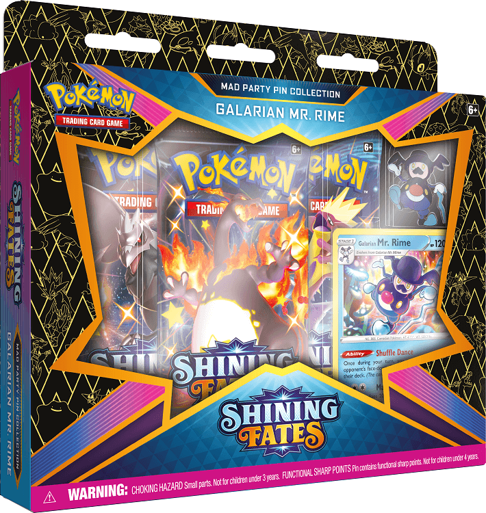 Pokemon Shining Fates Galarian Mr.Rime Mad Party Pin Collection Box