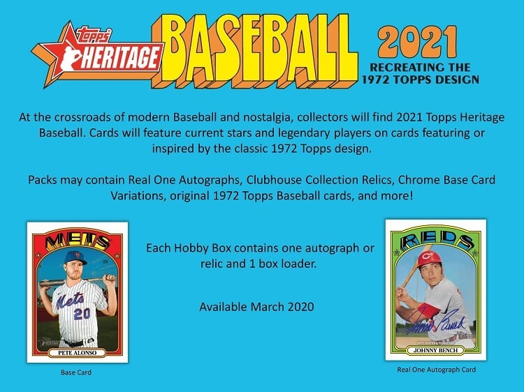 2021 Topps Heritage Hobby Baseball