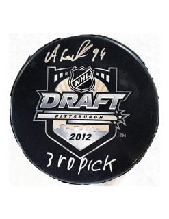 Alex Galchenyuk Autographed Puck NHL Draft 2012