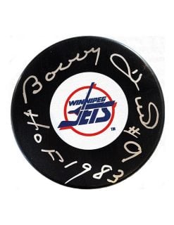 Bobby Hull Autographed Puck Winnipeg Jets