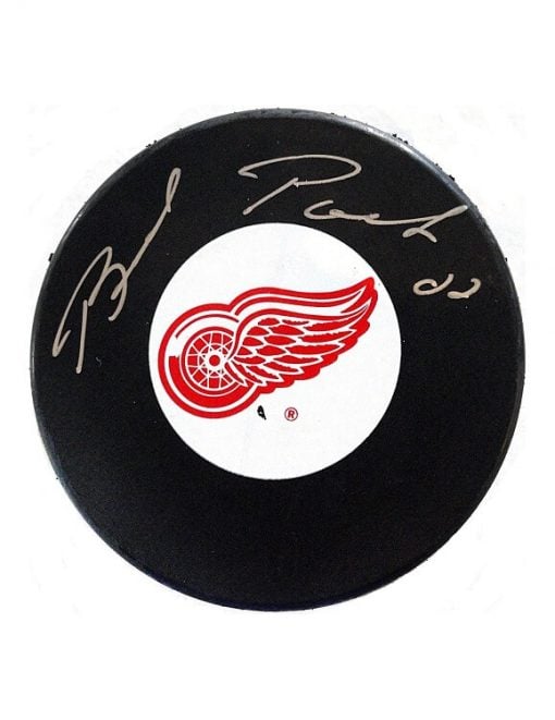 Brad Park Autographed Puck Detroit Red Wings