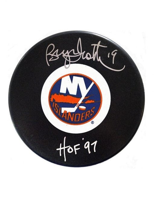Bryan Trottier Autographed Puck New York Islanders