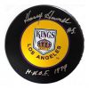 Harry Howell Autographed Puck Los Angeles Kings