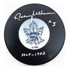 Norm Ullman Autographed Puck Toronto Maple Leafs