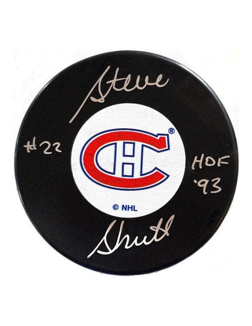 Steve Shutt Autographed Puck Montreal Canadiens