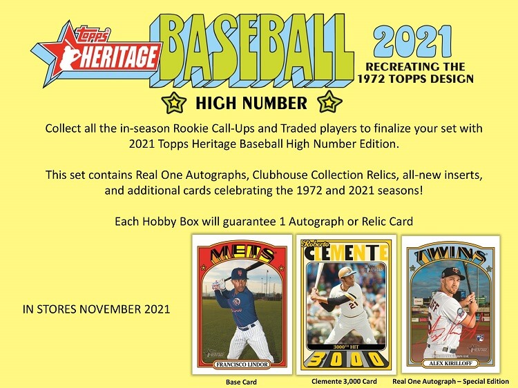 2021 Topps Heritage High Number Hobby Baseball Box