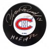 Yvan Cournoyer Autographed Puck Montreal Canadiens