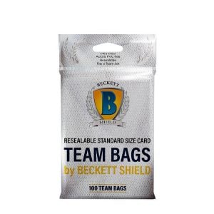Beckett Shield Sleeves Team Bags 100 Count Pack