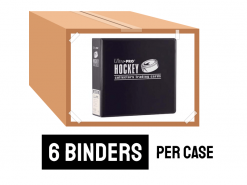 ULTRA PRO 3-RING 3IN. BLACK HOCKEY COLLECTOR BINDER CASE (6 BINDERS)