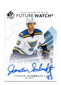 2017-18 Upper Deck SP Authentic Future Watch Autograph Jordan Schmaltz /999 #121