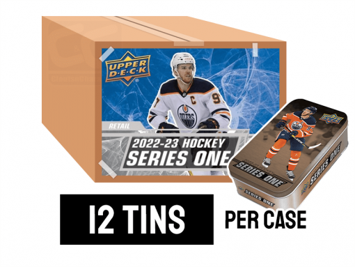 22-23 Upper Deck Series 1 Retail Hockey Tin Case - 12 tins per case