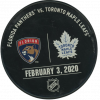Warm-Up Used Puck - Toronto Maple Leafs Vs. Florida Panthers Feb 3