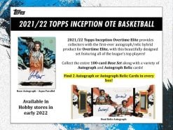 2021-22 Topps Inception Overtime Elite Basketball Hobby Box