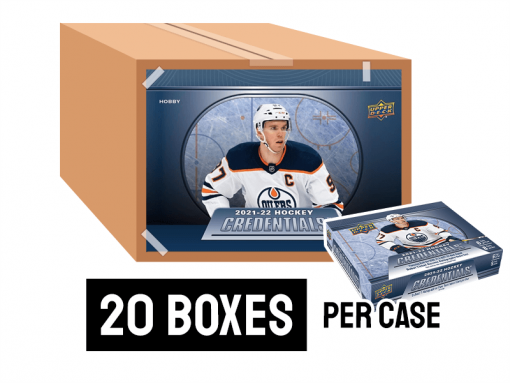21-22 Upper Deck Credentials Hockey Hobby Box Case - 20 boxes per case