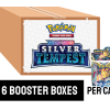 Pokemon Sword & Shield Silver Tempest Booster Case - 6 booster boxes per case