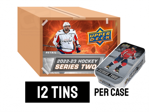 22-23 Upper Deck Series 2 Retail Hockey Tin Case - 12 tins per case
