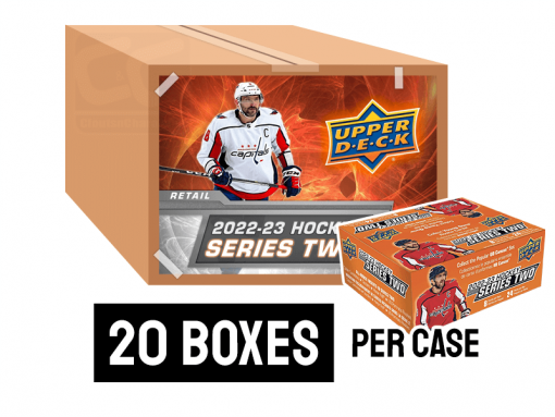 22-23 Upper Deck Series 2 Retail Hockey Box Case - 20 boxes per case