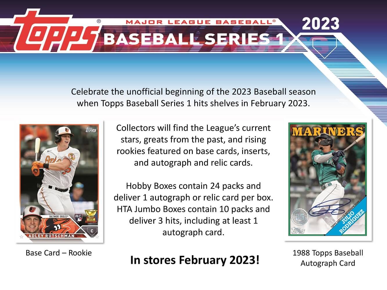 2023 Topps Series 1 Baseball Hobby Jumbo Box CloutsnChara