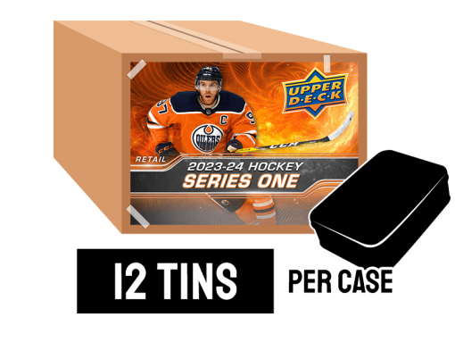 22-23 Upper Deck Series 1 Retail Hockey Tin Case - 12 tins per case
