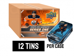 23-24 Upper Deck Series 1 Hockey Retail Tin Case - 12 tins per case